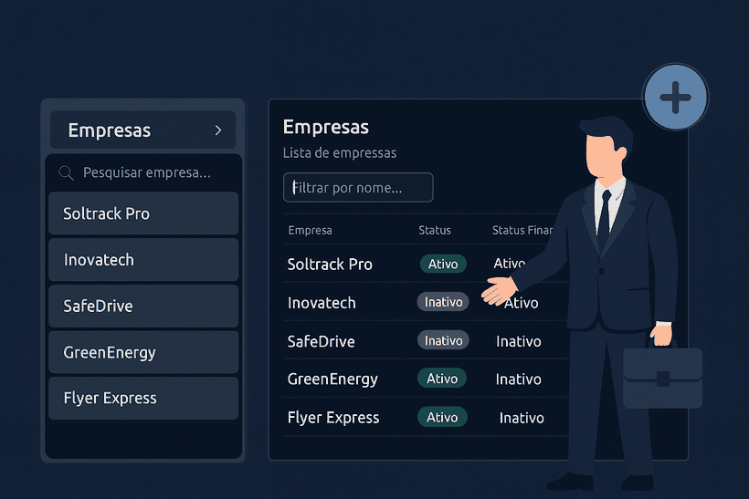 Gestão Multi-Empresa - Demonstração animada